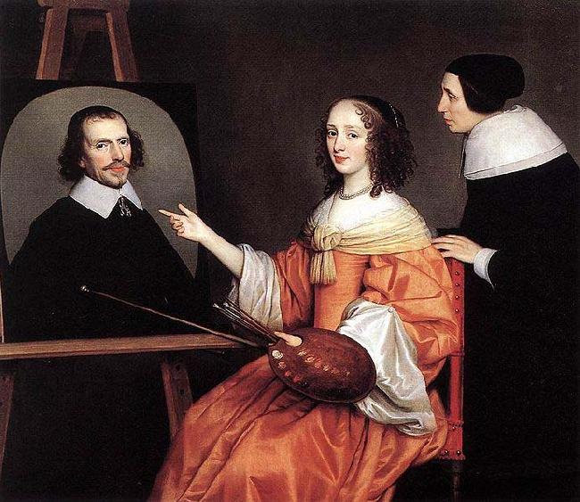 Gerard van Honthorst Margareta Maria de Roodere and Her Parents by Gerrit van Honthorst